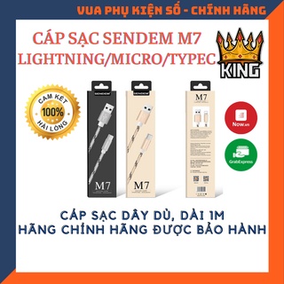 Cáp Sạc Sendem M7 - Dây Dù Cao Cấp Chống Xoắn ,Chống Rối Hoàn Hảo ( 1 đầu cắm )