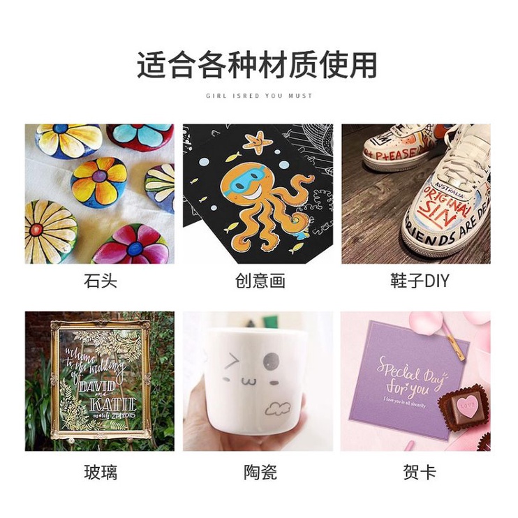 |ORDER| BÚT VẼ TRANG TRÍ CHUYÊN DỤNG CHO VẢI, BÌNH NƯỚC, CHẬU HOA,...