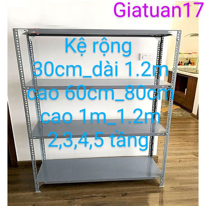 Kệ sắt mâm vê lỗ( rộng 30cm,dài 120cm),( cao 60cm, 80cm ,1m, 1.2m) nhiều tầng