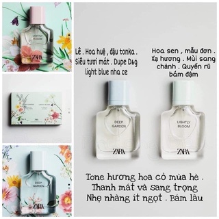 SET NƯỚC HOA NỮ ZARA - DEEP GARDEN & LIGHTLY BLOOM 30ml