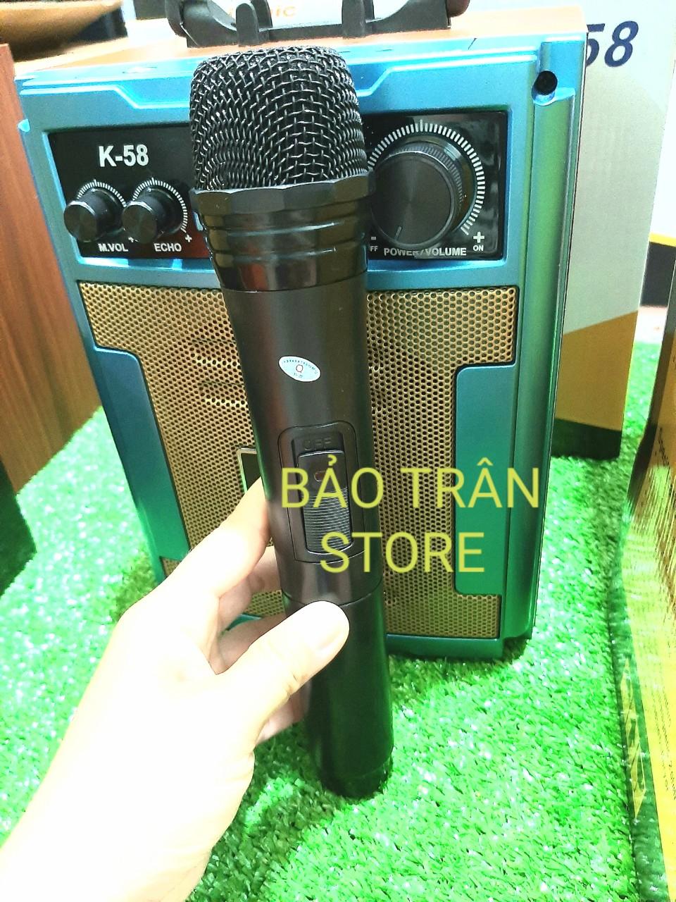 Loa Karaoke Kiomic K58 Hát Siêu Hay - Tặng Kèm Mic Không Dây (Ngẫu Nhiên Màu)