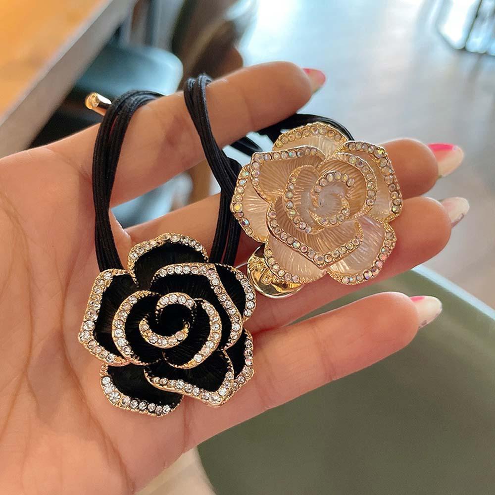 VANES1 Dây Cột Tóc Thiết Kế Đơn Giản Thời Trang Theo Phong Cách Hàn Quốc