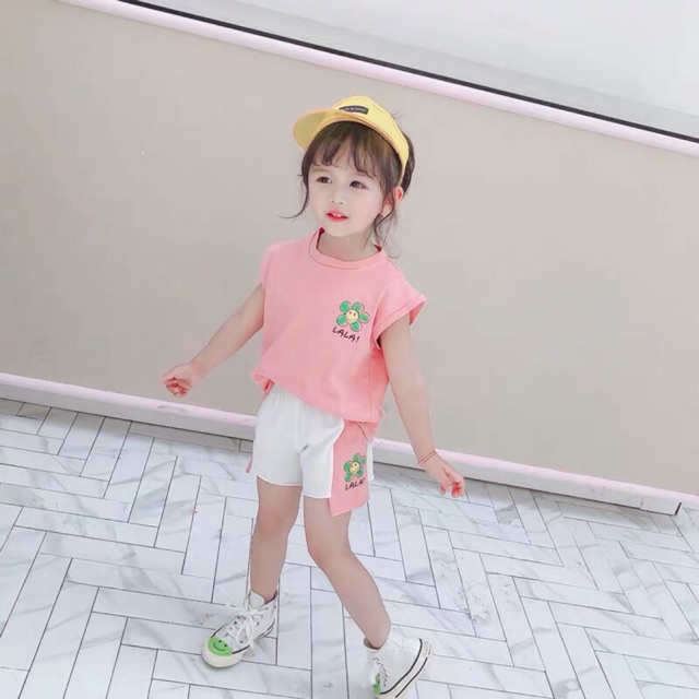 Bộ Quần Áo Cộc Tay Cho Bé Cotton cotton Đũi Đáng Yêu