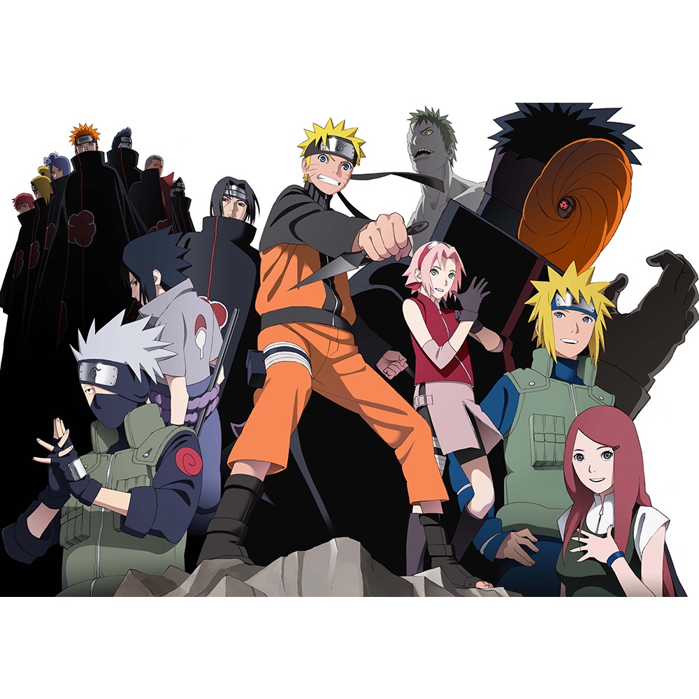 Poster A3 dán tường Anime, decal 30x42 trang trí có keo Naruto Wallpapers 11