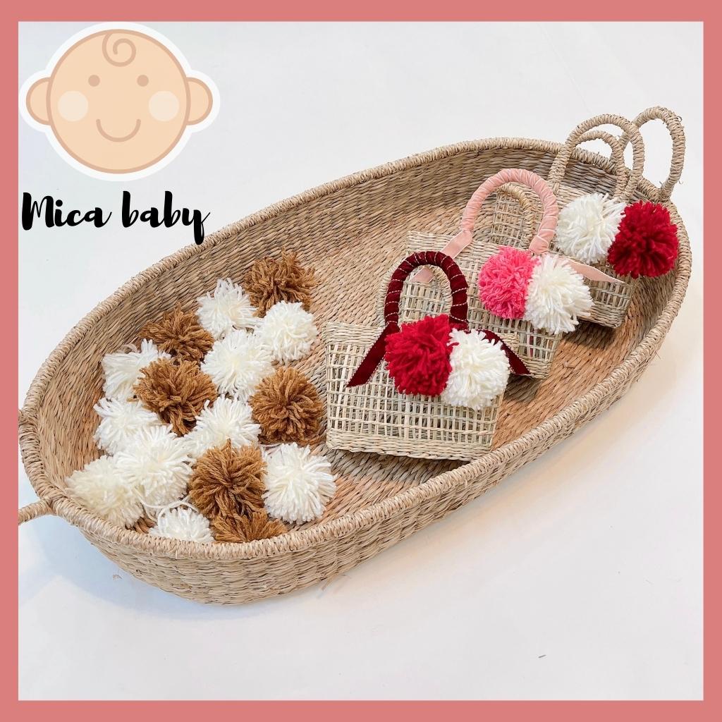 Túi cói siêu xinh cho bé Mica baby TC05