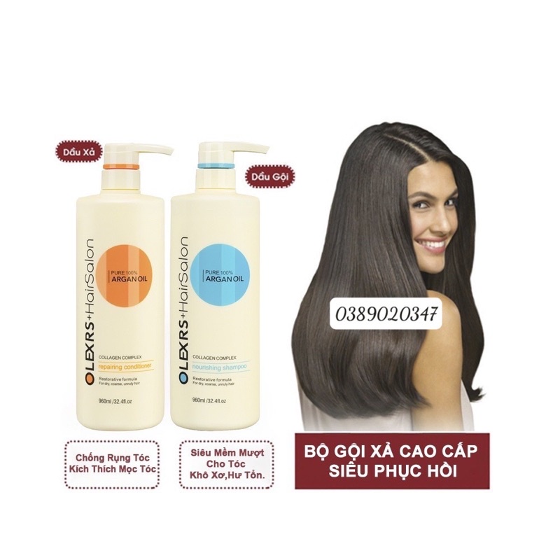 Bộ gội xả cao cấp Olexrs Hair Salon Argan oil 500ml/960ml