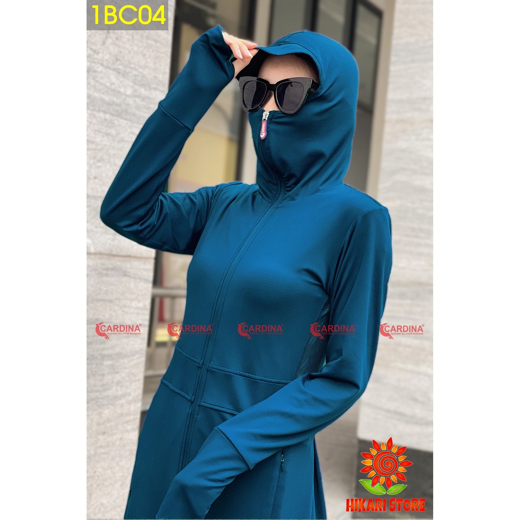 Áo Chống Nắng Nữ Toàn Thân Cardina Nhật Bản 2021 - Vải thun lạnh làm mát, chống tia UV, lưới tản nhiệt, kèm khẩu trang | BigBuy360 - bigbuy360.vn