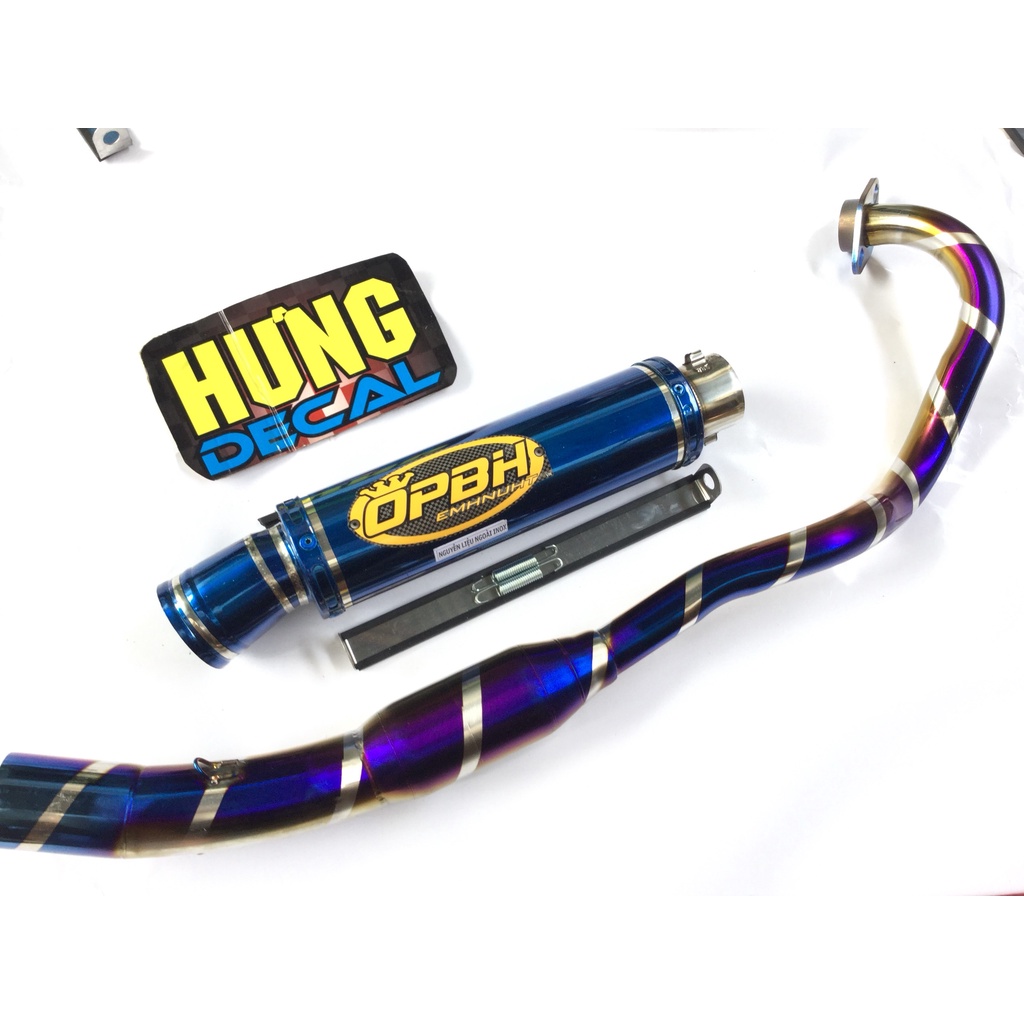 Pô OBPH XANH cả cổ bầu hơi titan exciter, winer, sonic, raider, satria, gsx
