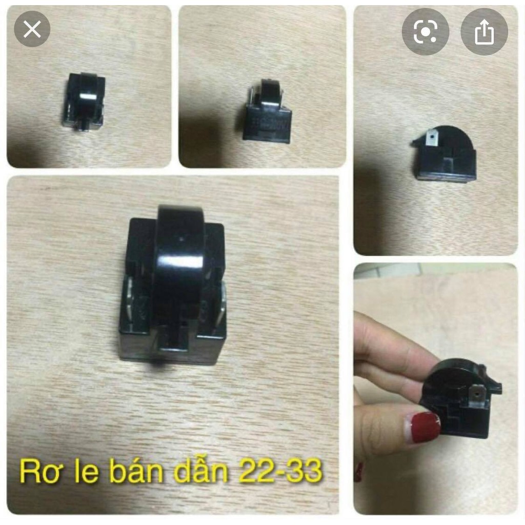 Rơ le bán dẫn 2 chân 22 ôm 33 ôm (chọn đúng loại khi đặt hàng) - Relay khởi động ohm máy nén - Tụ đề