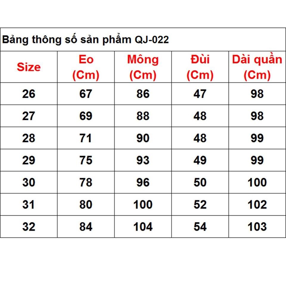 {Có ảnh thật} Quần jean nữ ống loe co giãn QJ-022i