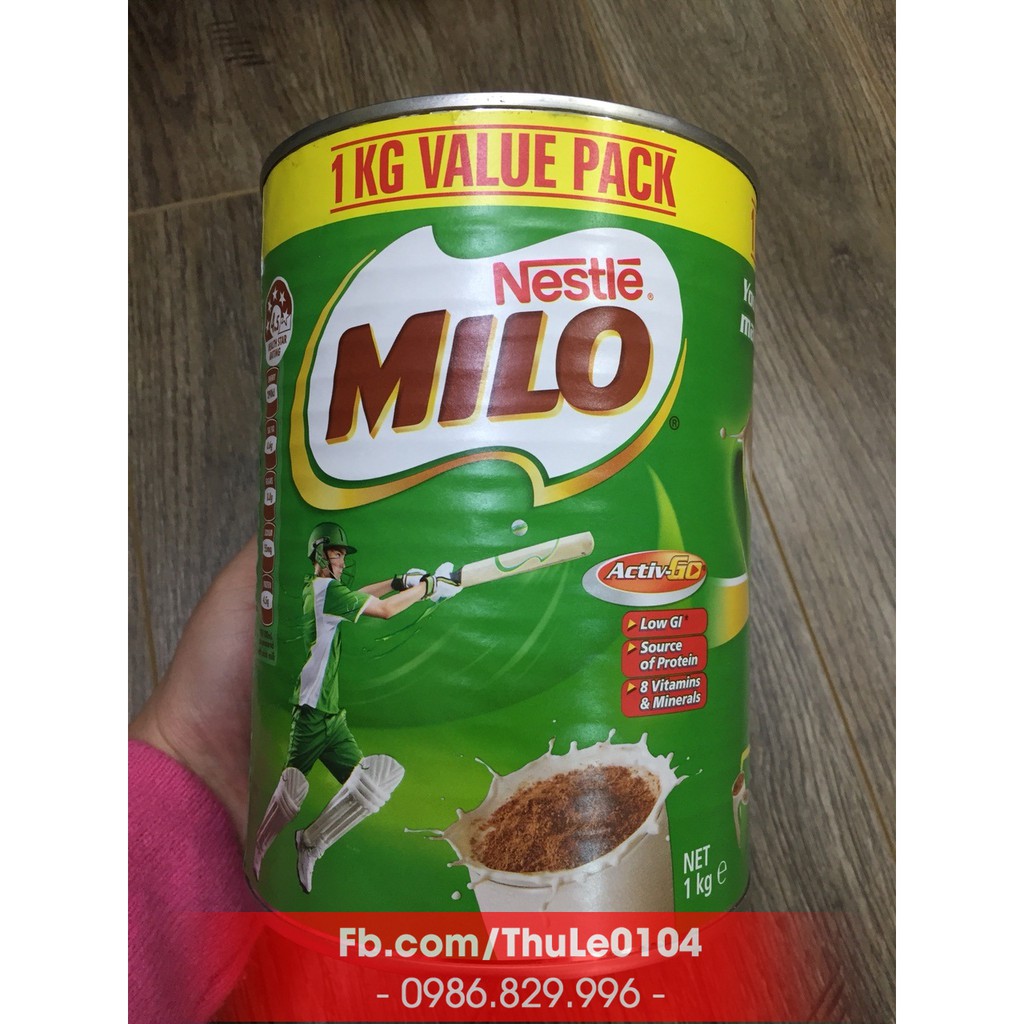 [Mã SKAMLTSM9 giảm 10% đơn 99K] Sữa Milo Úc Nestle 1kg tăng chiều cao, giàu năng lượng