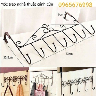 Móc treo đồ đa năng sau cửa - Móc treo quần áo loại lớn 7 móc