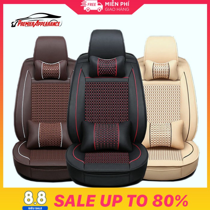 Combo 2 Miếng Nệm Lót Ghế Hạt Gỗ Thời Trang Xe Ô Tô, Chất Liệu Gỗ Giúp Tản Nhiệt Chống Nóng, Thiết Kế Massage Khi Ngồi