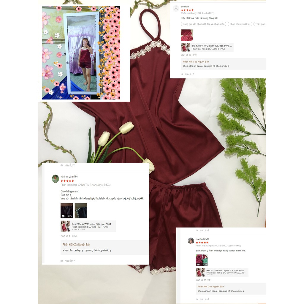  HÀNG LOẠI 1 CÓ VIDEO + ẢNH THẬT. Bộ ngủ sexy, bộ ngủ lụa hai dây, mềm mịn, quyến rũ | BigBuy360 - bigbuy360.vn