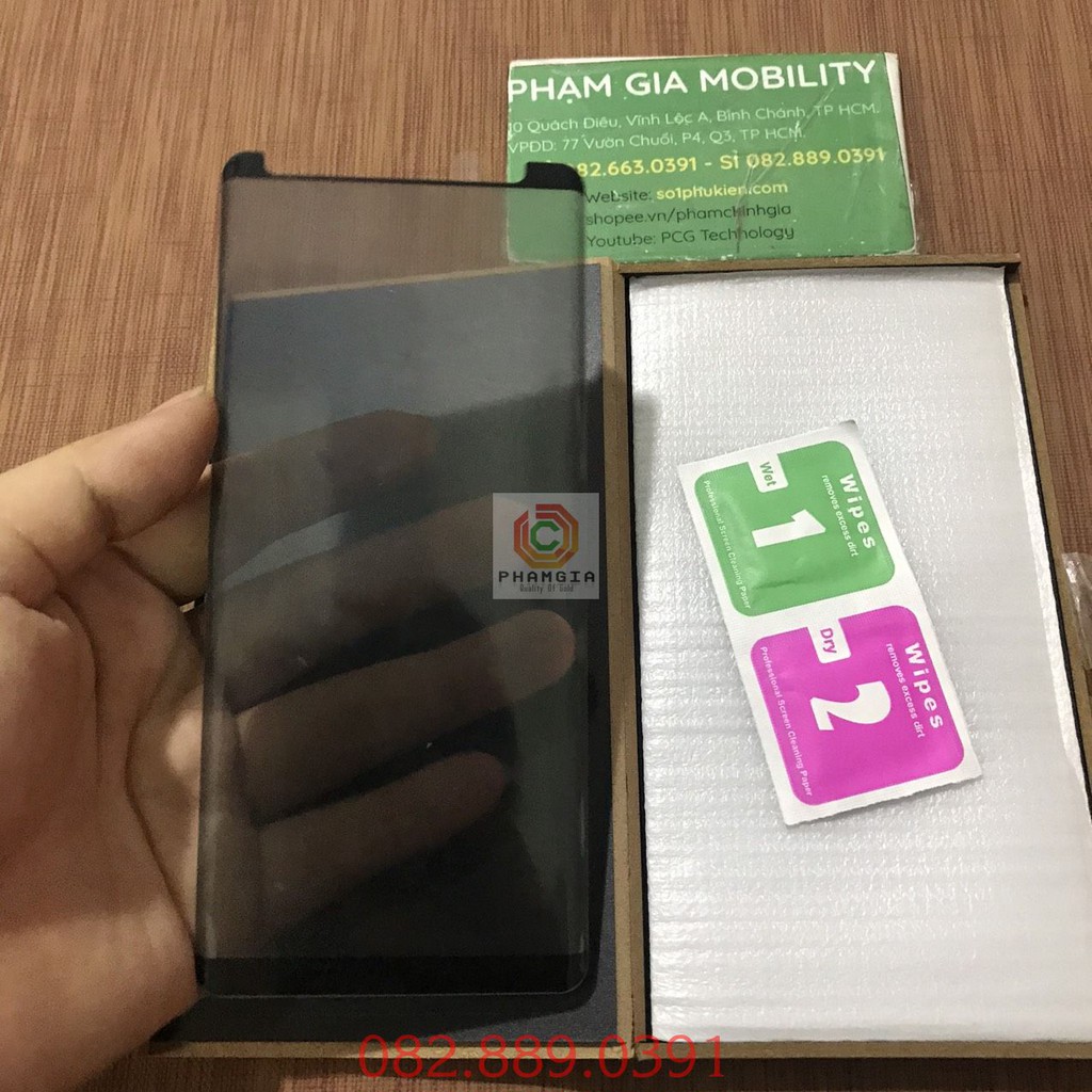 Kính cường lực chống nhìn trộm samsung Note9, full keo, full màn hình, full phụ kiện