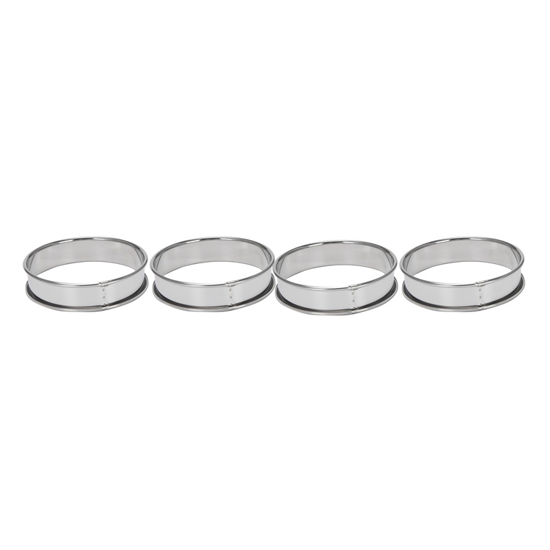 Set 10 Khuôn Làm Bánh Muffin 4 Inch Bằng Thép Không Gỉ