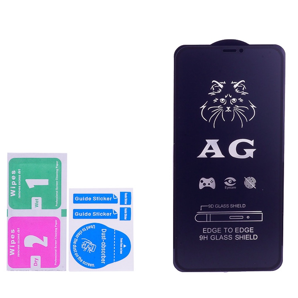 KÍNH CƯỜNG LỰC IPHONE X/XS/11 Pro - CHỐNG VÂN TAY - NHÁM -full màn AG