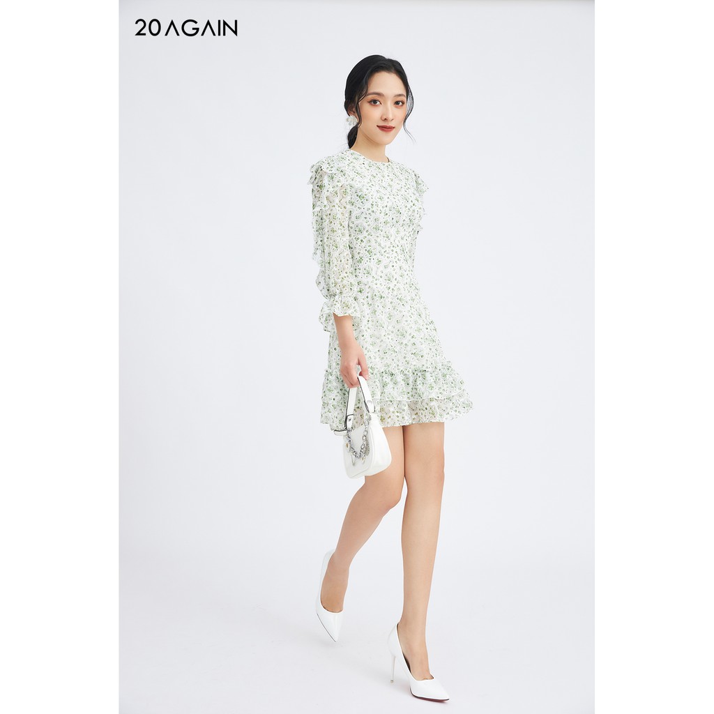 Đầm xòe dài tay gấu 2 tầng bèo - 20 Again - DEC0054 | BigBuy360 - bigbuy360.vn