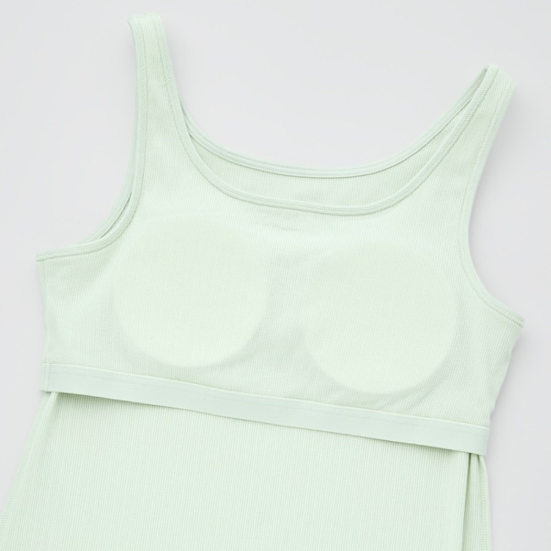 Áo ba lỗ thun tăm bé gái tuổi teen xin xắn, trang nhã liền cup ngực Bra Tank Tốp của UNIQLO