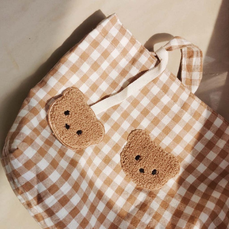 Miếng Dán Thêu Tên Bé Chống Thất Lạc Hình Gấu Hoạt Hình Dễ Thương