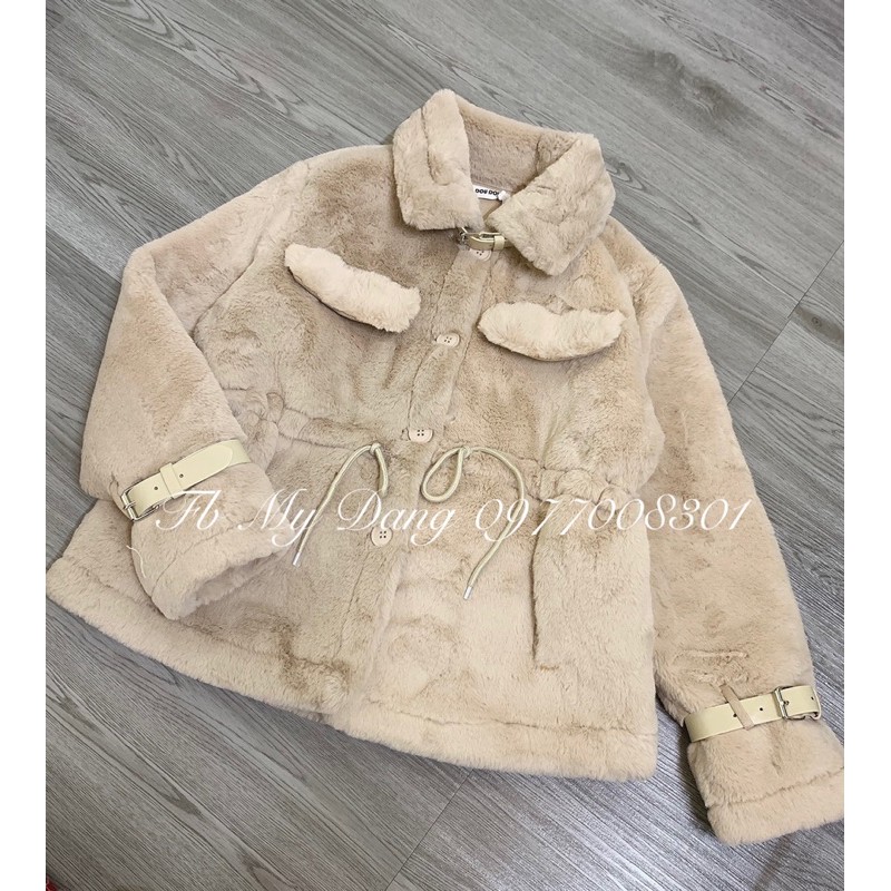 (Ảnh thật ) Áo khoác dạ lông rút eo | BigBuy360 - bigbuy360.vn