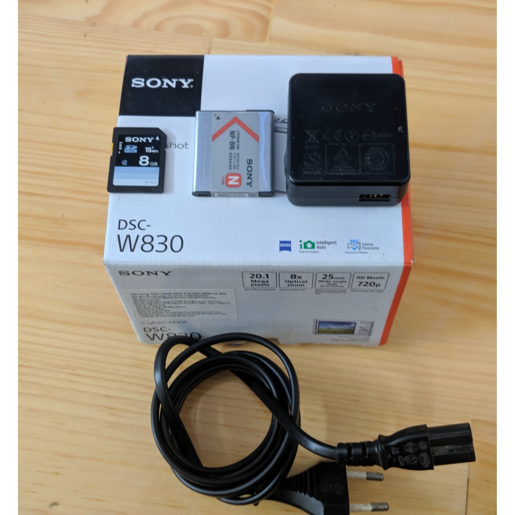 Máy Ảnh Sony Cybershot DSC W830 Cũ 98% full box phụ kiện