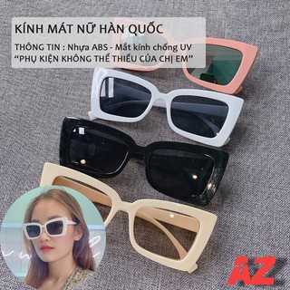 Kính mắt nữ gọng vuông, kính mắt thời trang nữ Hàn Quốc chống UV