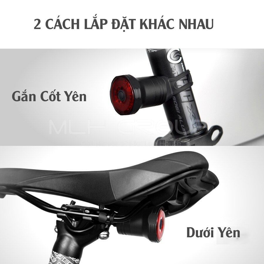 Đèn Đuôi Xe Đạp Thông Minh Sạc Điện Usb Chống Nước, Có Cảm Biến Chuyển Động Và Báo Đèn Khi Phanh MLH
