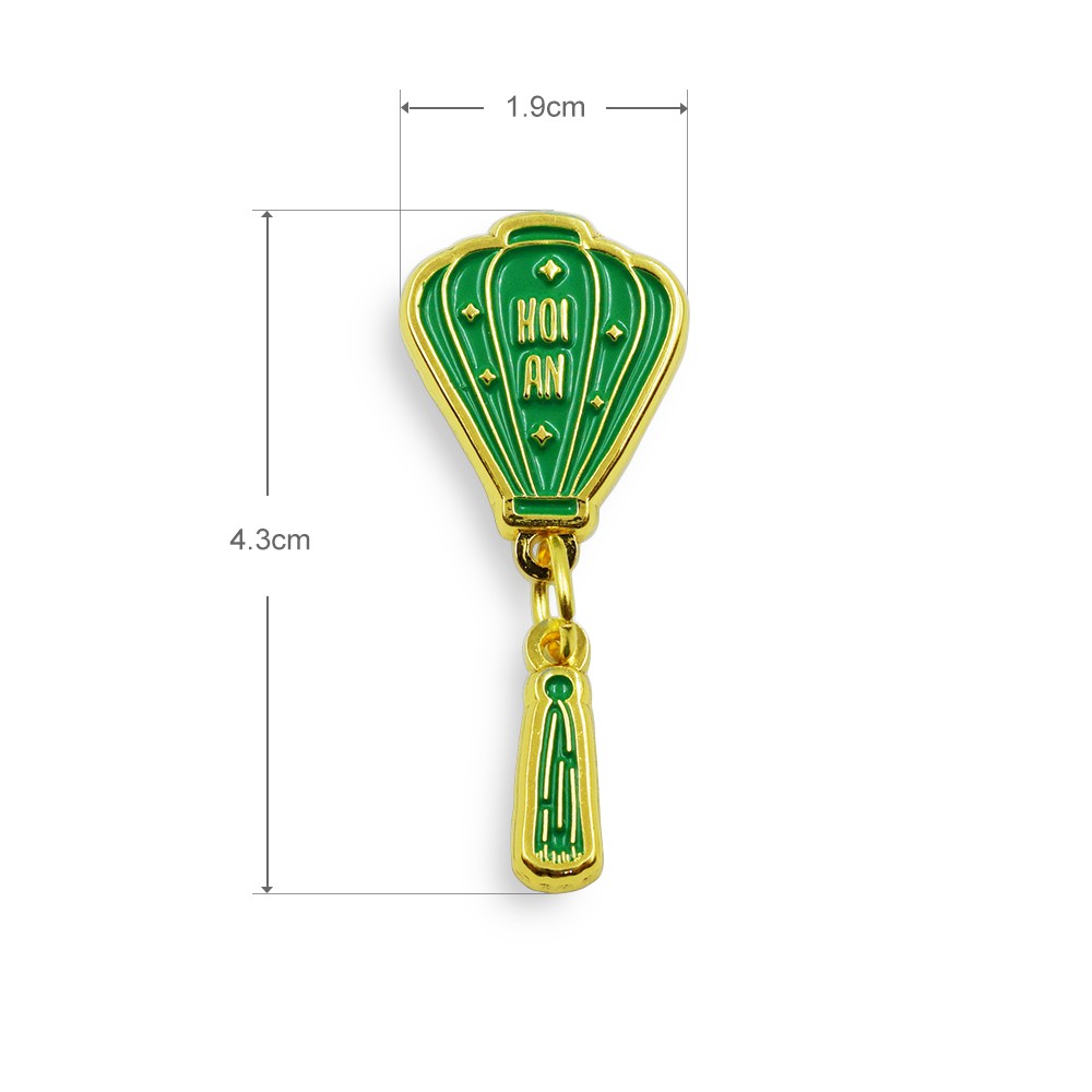 Quà tặng lưu niệm Việt Nam - Enamel Pin - Huy hiệu Đèn Lồng Hội An