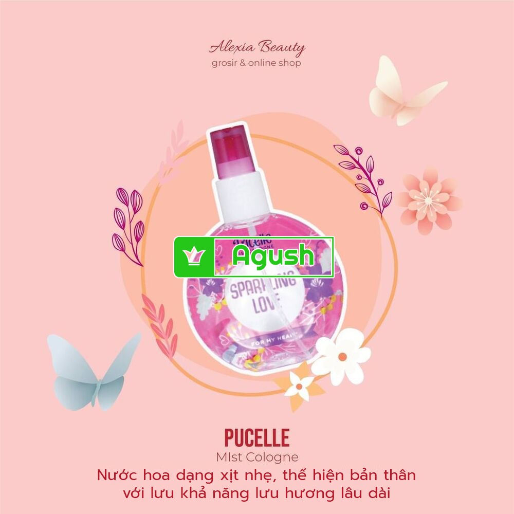 Nước hoa nữ lưu hương thơm lâu mini chính hãng Pucelle Sparkling Love 75ml mùi ngọt cho học sinh bé gái dạng xịt giá rẻ