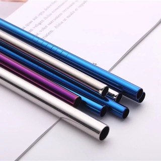 Combo 2 Ống Hút Inox (Cong + Thẳng) + 1 Cọ Rửa