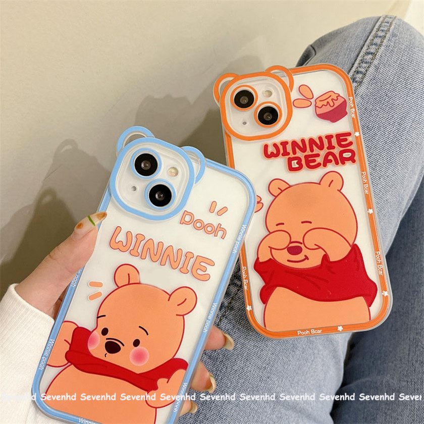Ốp Điện Thoại Mềm In Hình Gấu Pooh Cho iPhone 14 13 12 11 Pro Max Xs Max Xr X 7 8 6 6s Plus