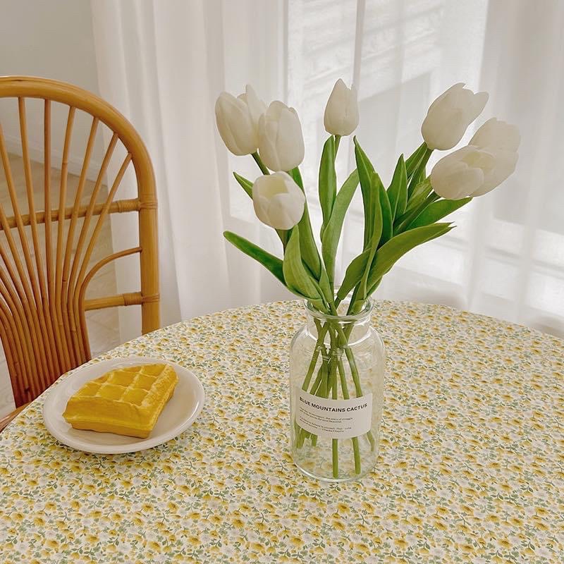 Hoa Tulip PU hàng cao cấp HANHDECOR giống thật 99% có sẵn, bông tulip nhân tạo để bàn, phụ kiện chụp ảnh trang trí HANHD