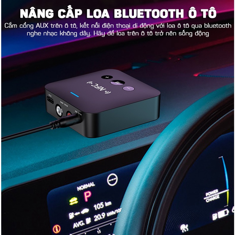 Thiết Bị Thu Phát Âm Thanh Không Dây BT 5.0 Thẻ TF AUX RCA Bluetooth A10 HOMESTORE