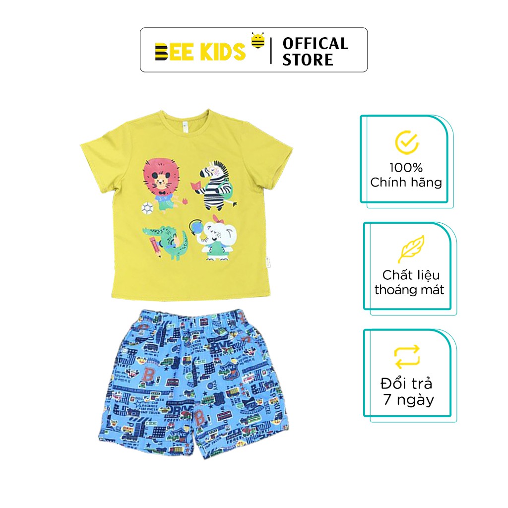 Bộ cộc tay bé trai Bee Kids - Bộ thun lạnh co giãn tốt, mềm mịn, thoáng mát cho bé (2-6 Tuổi) 2BT01626CX