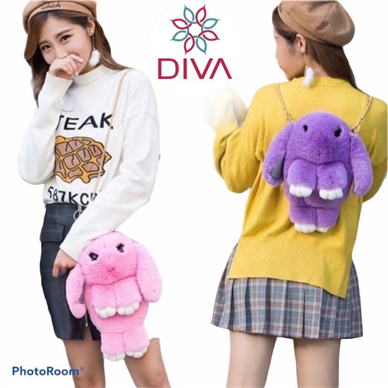 (FREE SHIP) Túi đeo chéo nữ thỏ bông xinh xắn HÀNG QUẢNG CHÂU CAO CẤP