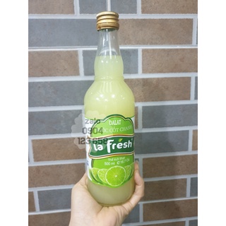 Nước cốt chanh tươi nguyên chất 100% , ko có vị mặn , chai 500ml