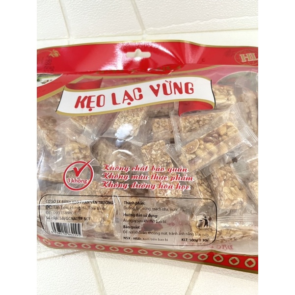 Kẹo Lạc Vừng/Dồi Vừng Hải Long gói 500g Đặc Sản Thái Bình