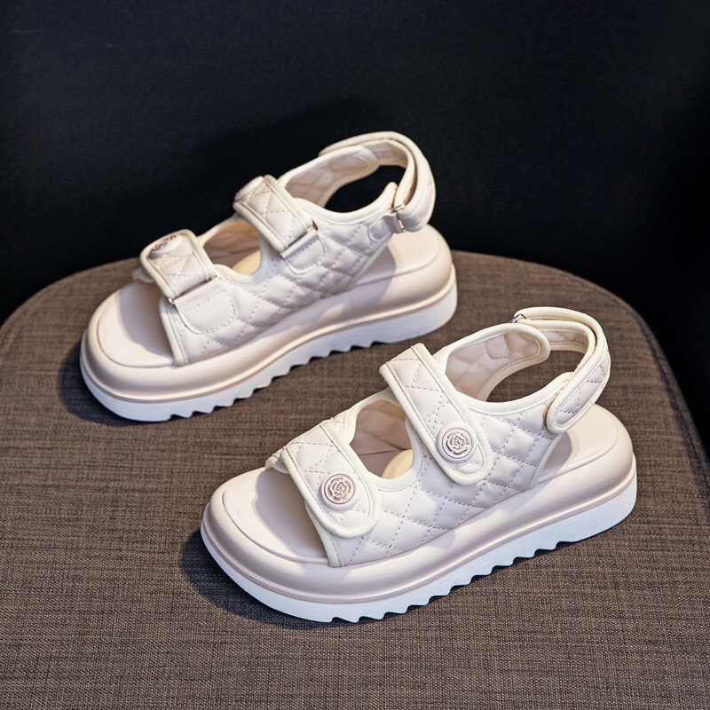 ( Loại 1 ) Sandal nữ đế độn răng cưa quai Chám học sinh cực đẹp