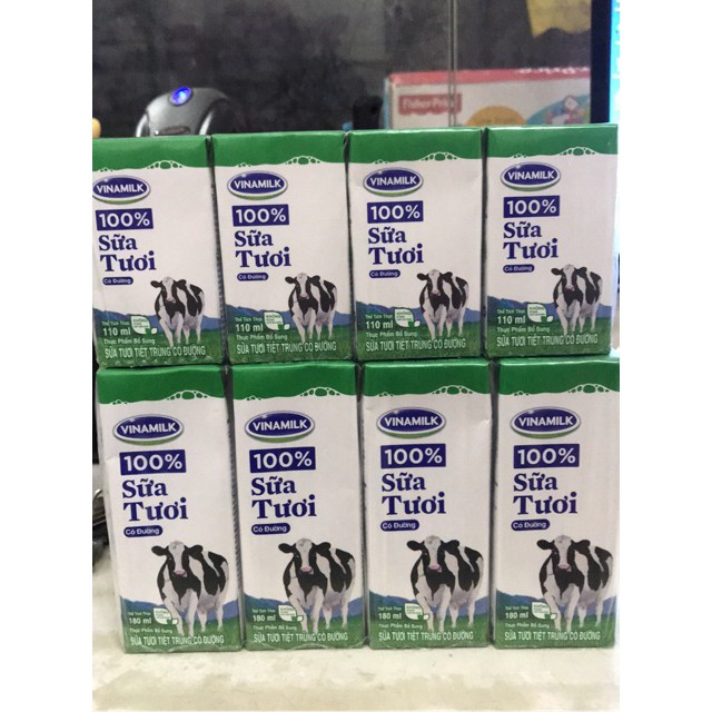 Thùng sữa tươi Vinamilk 100% 110ml date mới