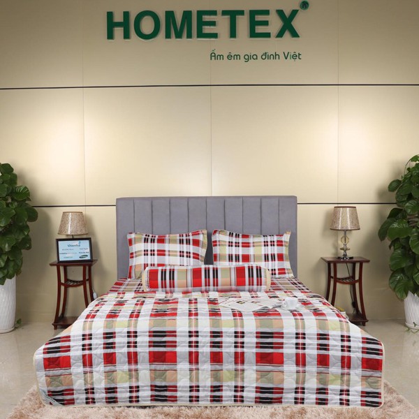 Bộ chăn ga gối cotton hoa Hometex