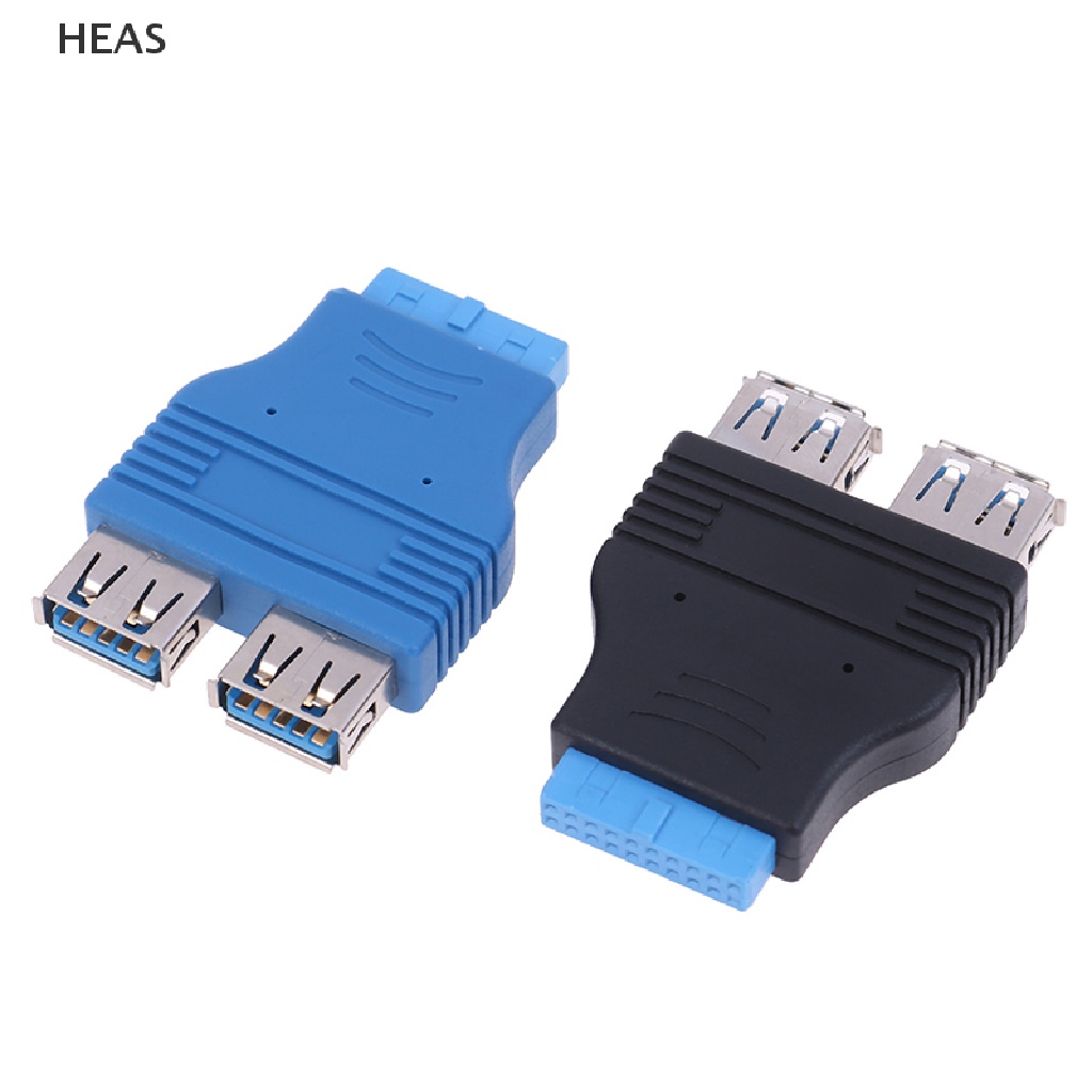 He Motherboard 2 ports USB 3.0 female to 20 pin header female adapter connect  id