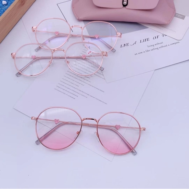 Kính Cận Chống Ánh Sáng Xanh Phong Cách Hàn Quốc Cho Nữ Sinh