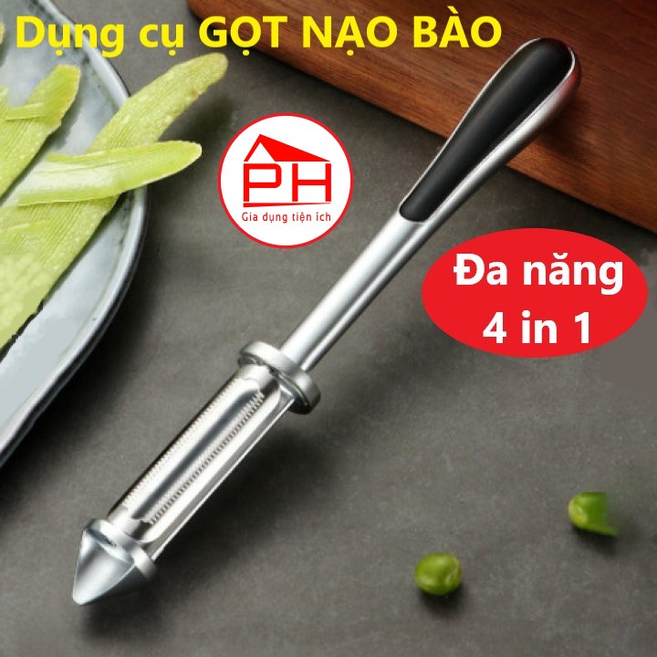 DỤNG CỤ GỌT NẠO BÀO CỦ QUẢ thép không gỉ dao gọt vỏ trái cây inox đa năng 4 in 1 tiện dụng - Gia dụng Phước Hòa