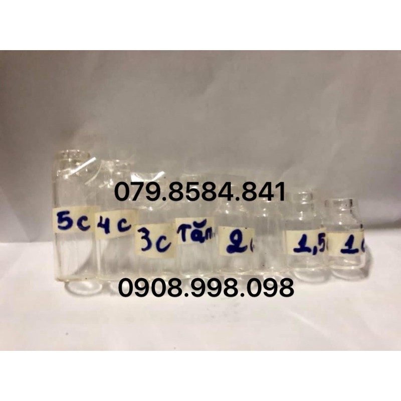 Combo 10 Chai thuỷ tinh 3ml 5ml 10ml