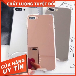 Ốp Gương chống Sốc dành cho IPhone từ 6 - X, đủ 3 màu:Bạc, Đen, Hồng