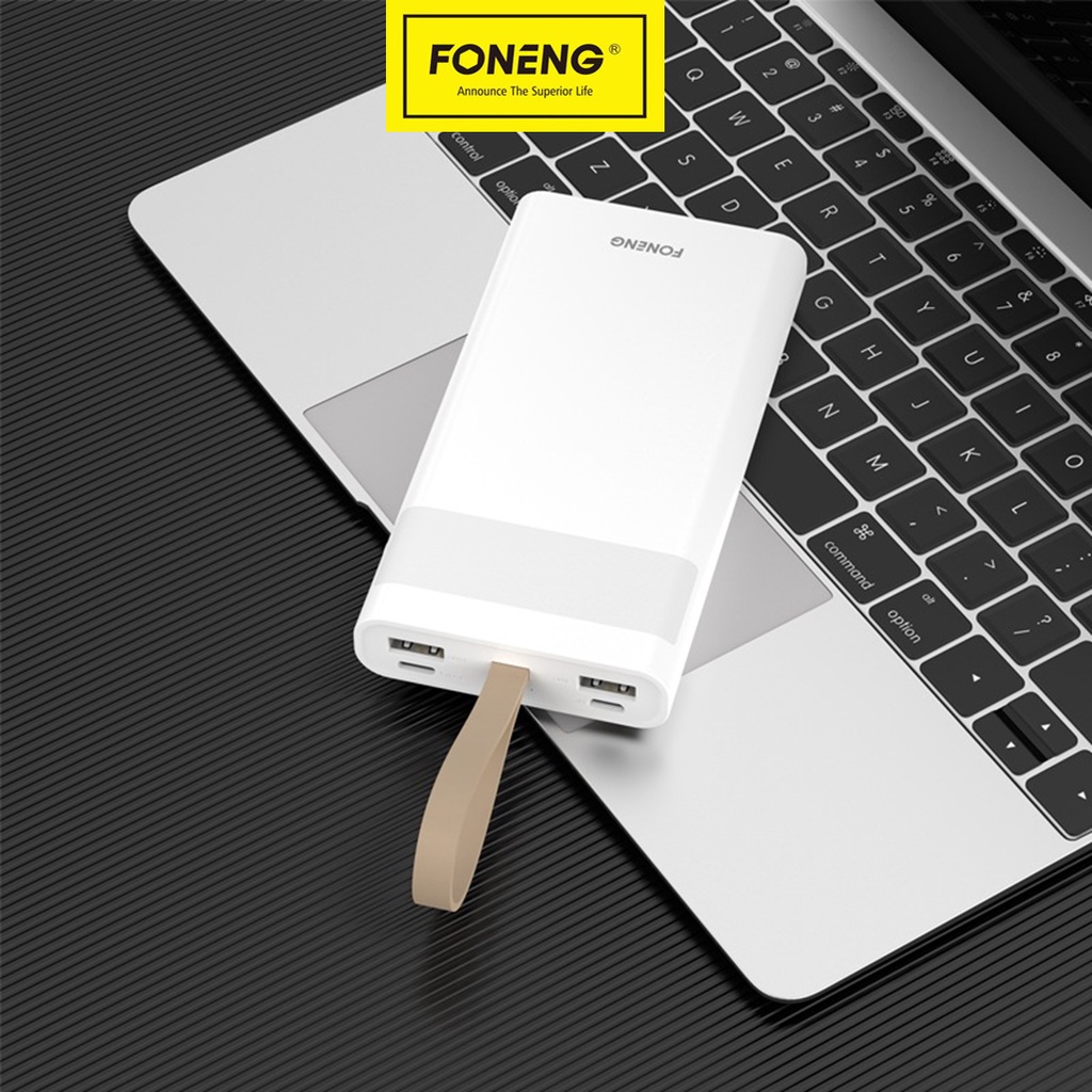 Pin Sạc Dự Phòng FONENG dung lượng 10000mAh 2 Cổng USB và Type-C có đèn LED Chiếu sáng