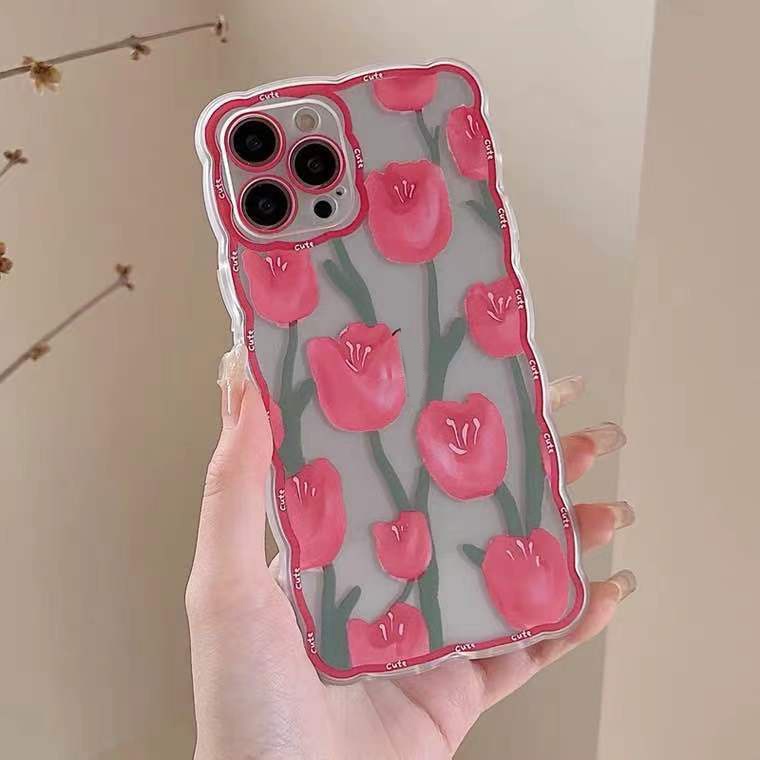 Ốp Điện Thoại Trong Suốt In Hình Hoa Hồng Cho IPhone 13/12 Pro Max/11/ XS/ XR/ X/ 8/ 7/ 6/ Plus Mini