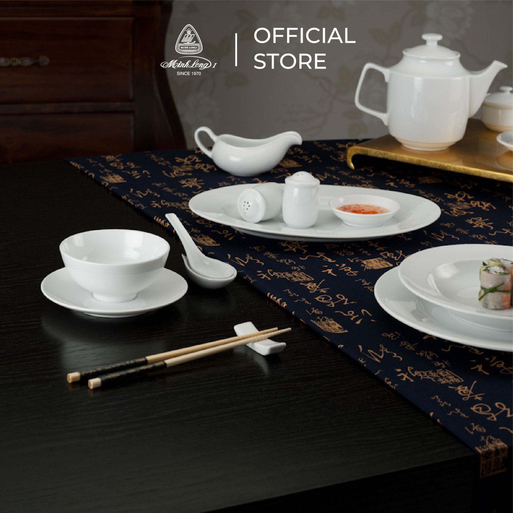 Tô Sứ Minh Long - Jasmine - Trắng Ngà - 18 cm