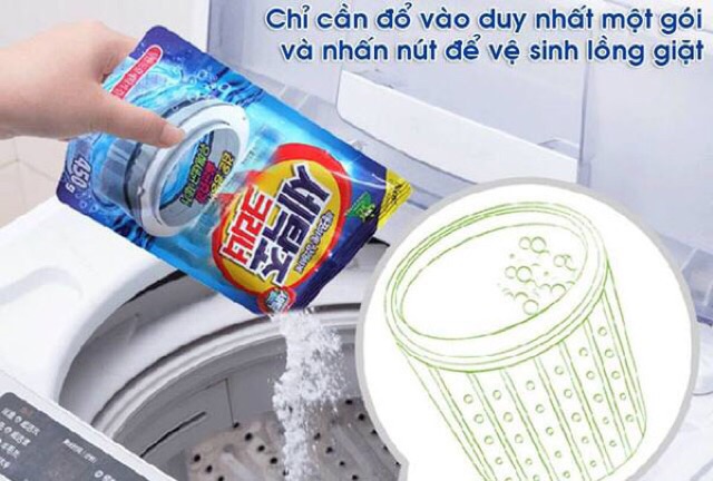 Bột tẩy lồng máy giặt Hàn Quốc 450g - Bột vệ sinh lồng máy giặt kéo dài tuổi thọ của máy giặt